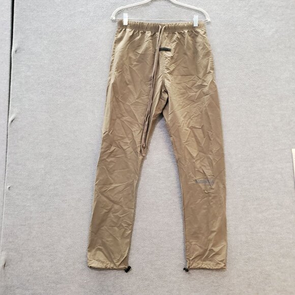 Gear of God Men Small Beige Essentials Taupe‎ Track Lounge Logo Drawstring